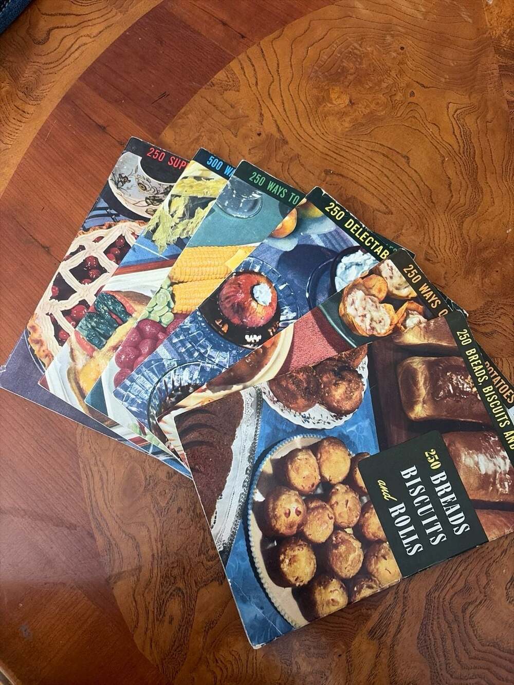 Set of 6 Vintage 1954 Culinary Arts Institute Cookbooks - Breads, Potatoes, Dess